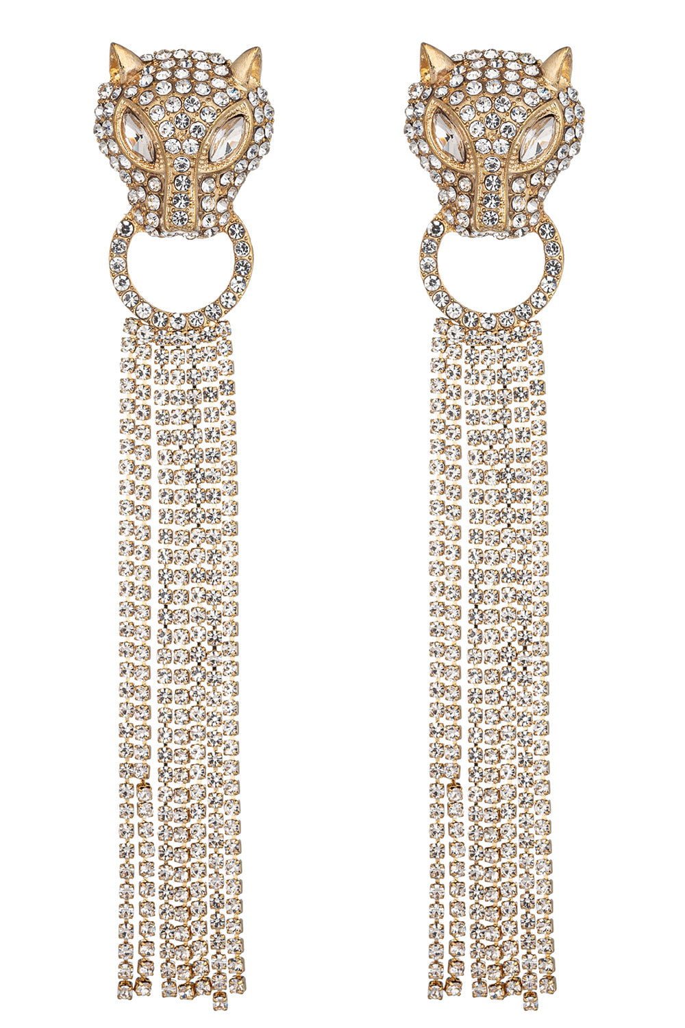 Jaguar Fringe Drop Earrings