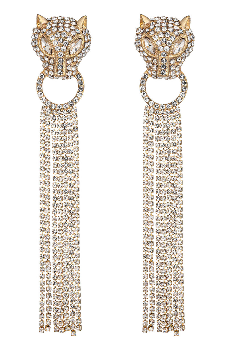 Jaguar Fringe Drop Earrings