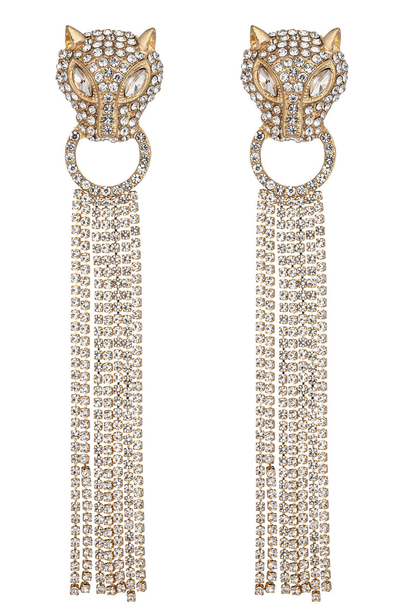 Jaguar Fringe Drop Earrings