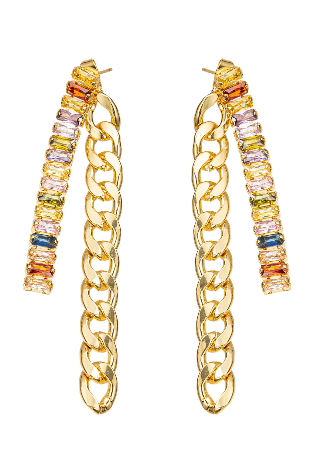 Arianna CZ Chain Link Earrings