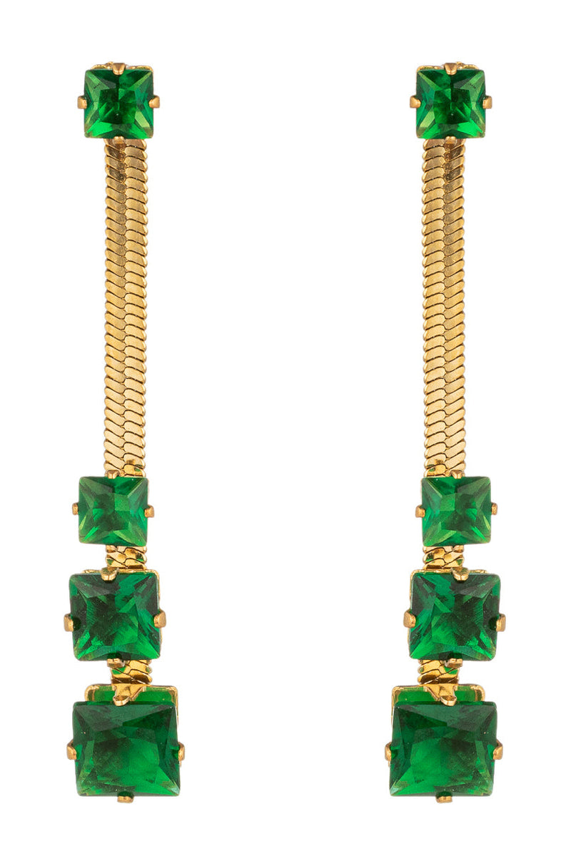 Francesca Green CZ Drop Earrings