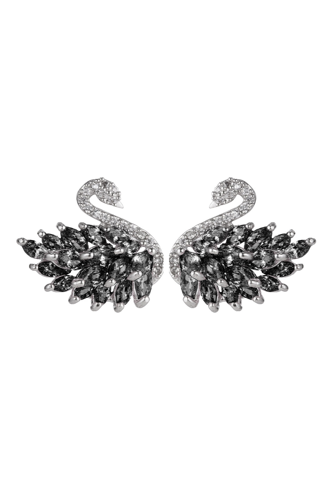 Flipkart.com - Buy anjni creation Imported Rose Gold Plated Black Swan  Earrings Alloy Stud Earring Online at Best Prices in India