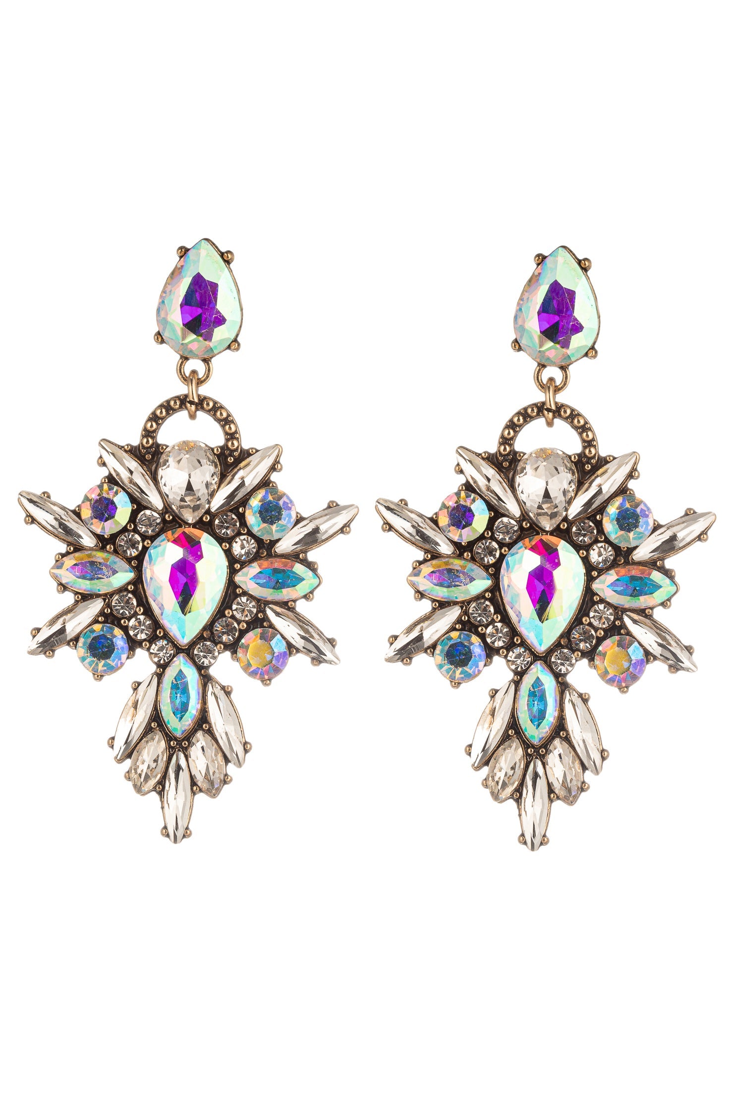 AB Stone statement drop earring