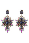 blue statement drop earring