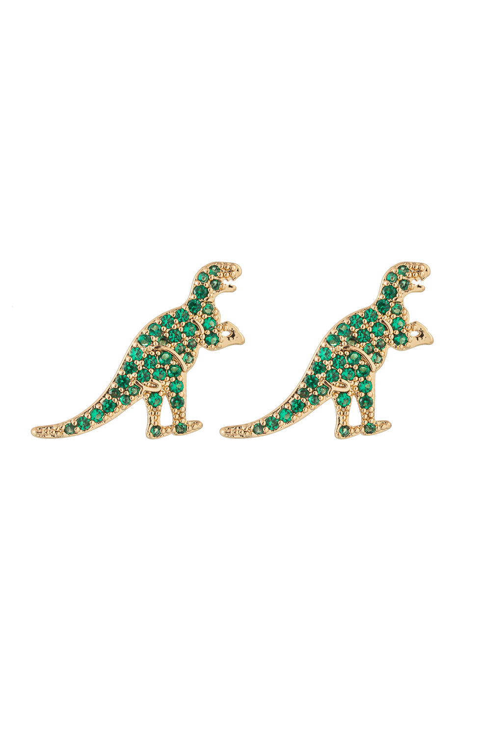 T-Rex Green CZ Stud Earring