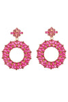 hot pink loop statement earring