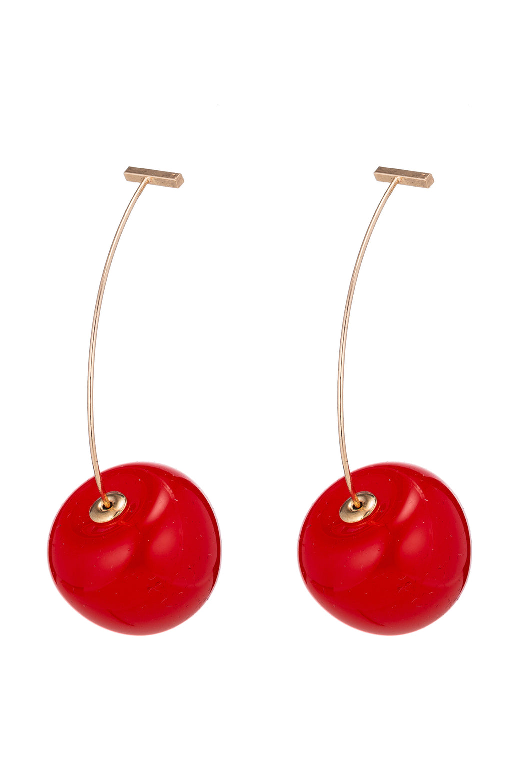 cherry charm drop earrings