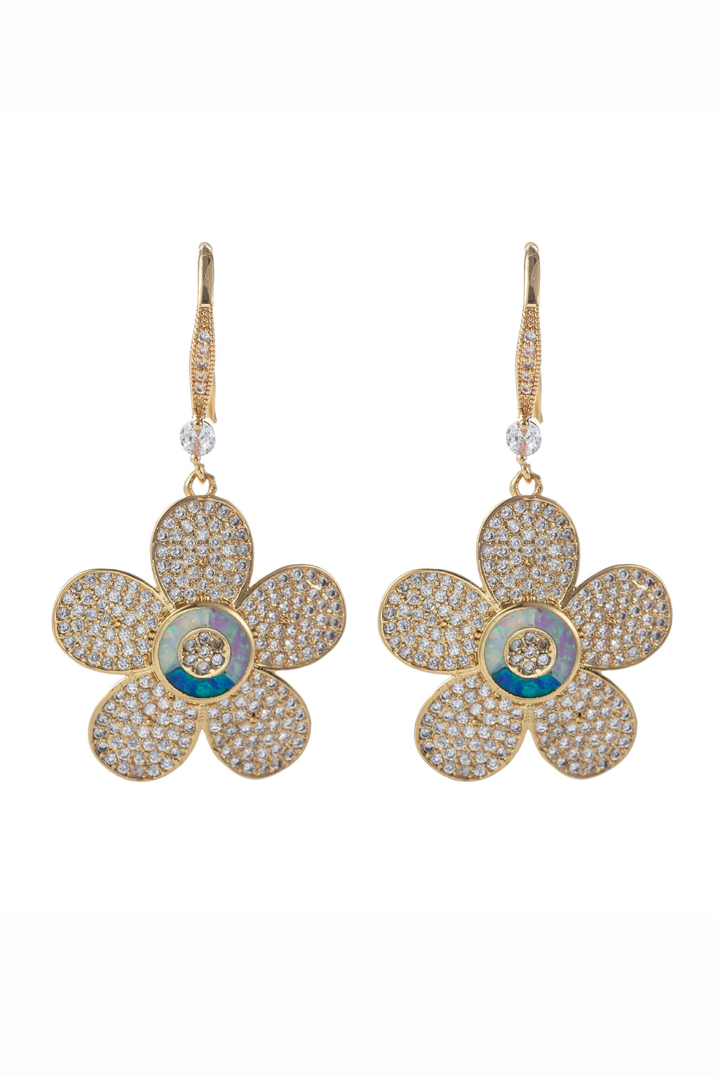 18k gold plated daisy earrings.