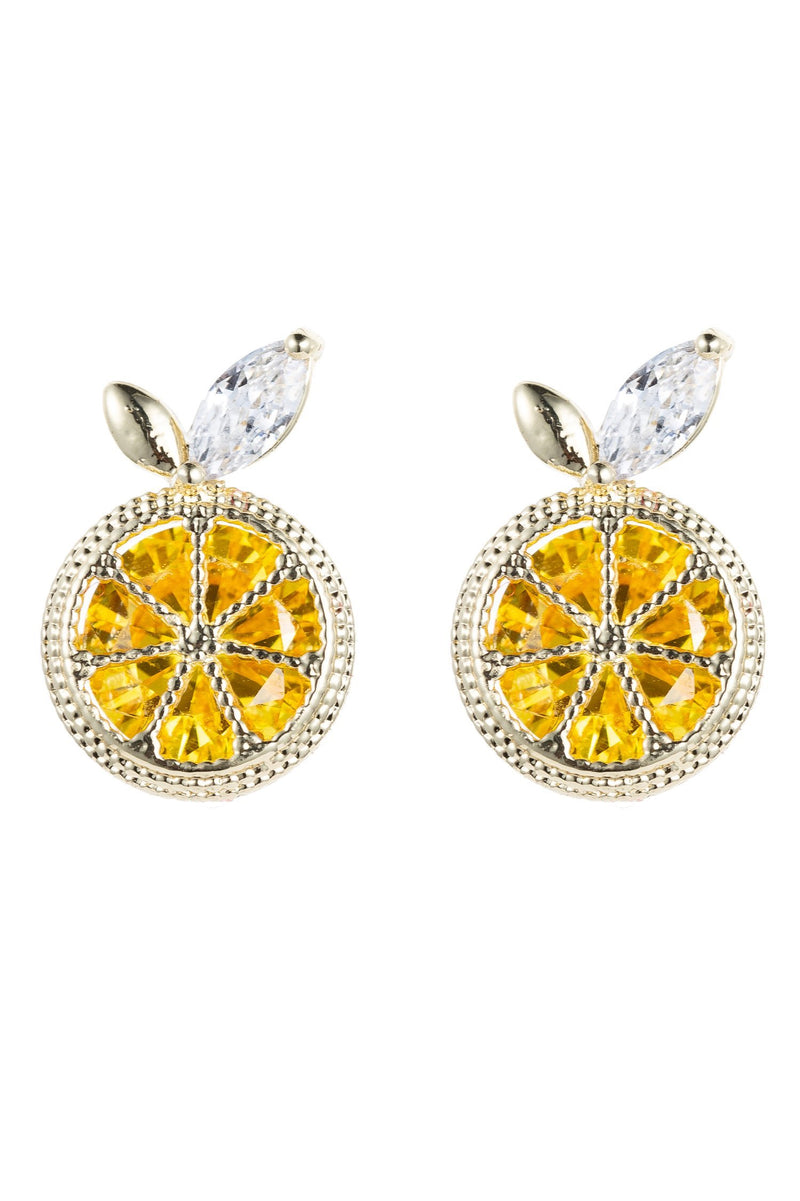 Citrus Stud Earrings - Lemon