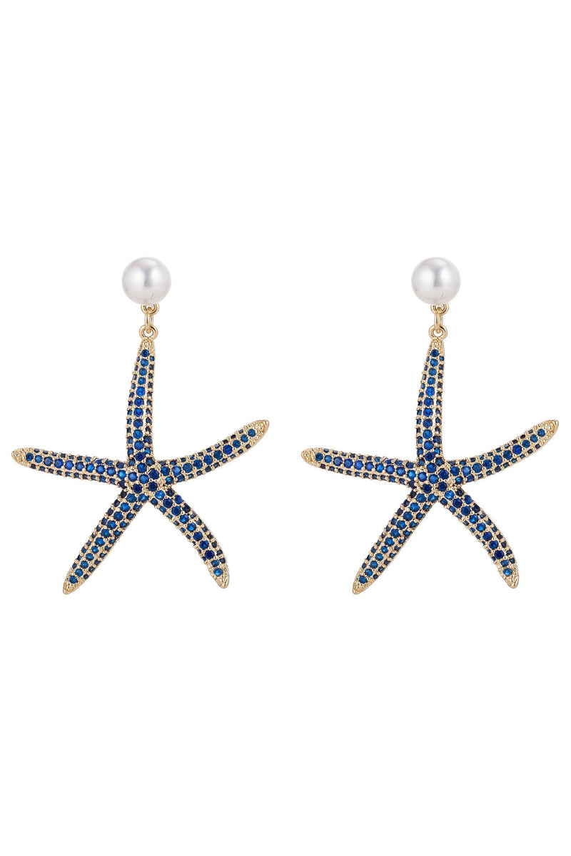 Starfish CZ Earrings