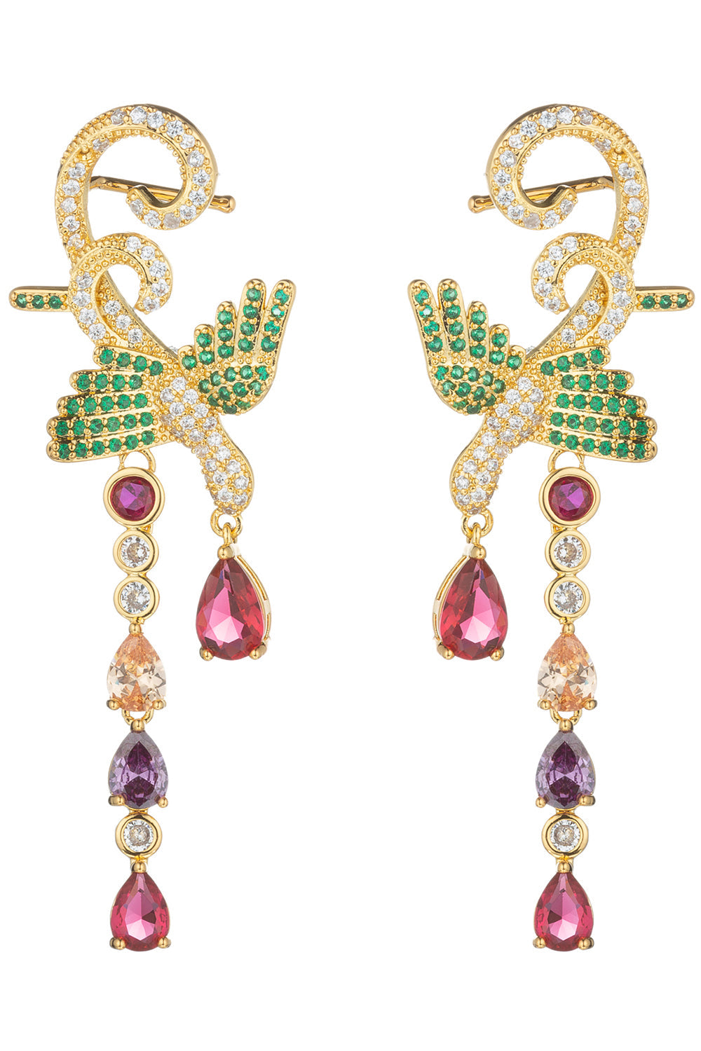 Amelia Birdie CZ Statement Earrings