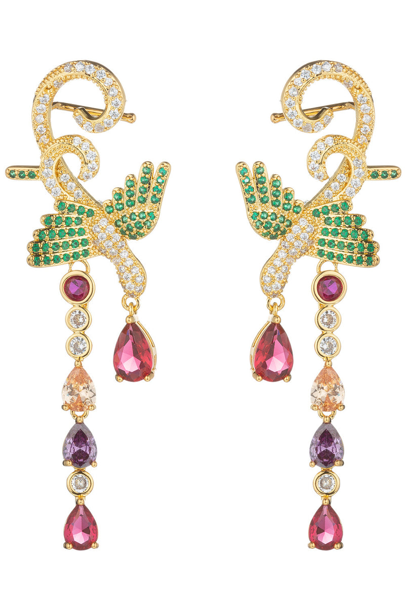 Amelia Birdie CZ Statement Earrings