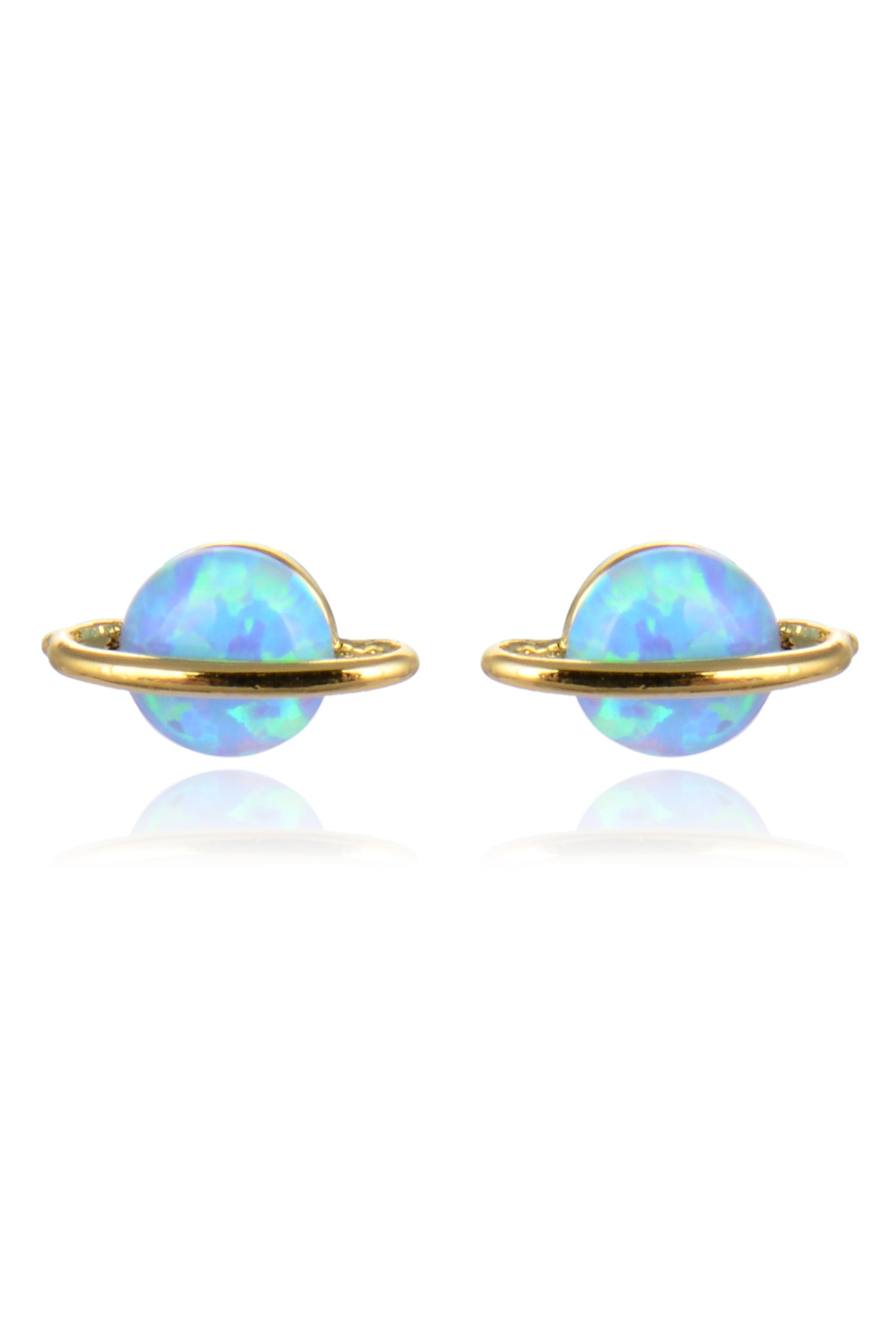 Opal Saturn Earrings