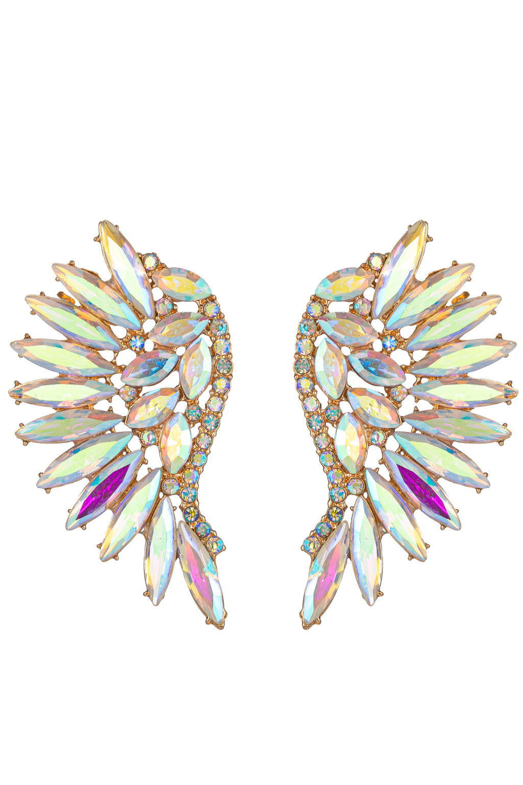 AB Stone Angel wing earrings