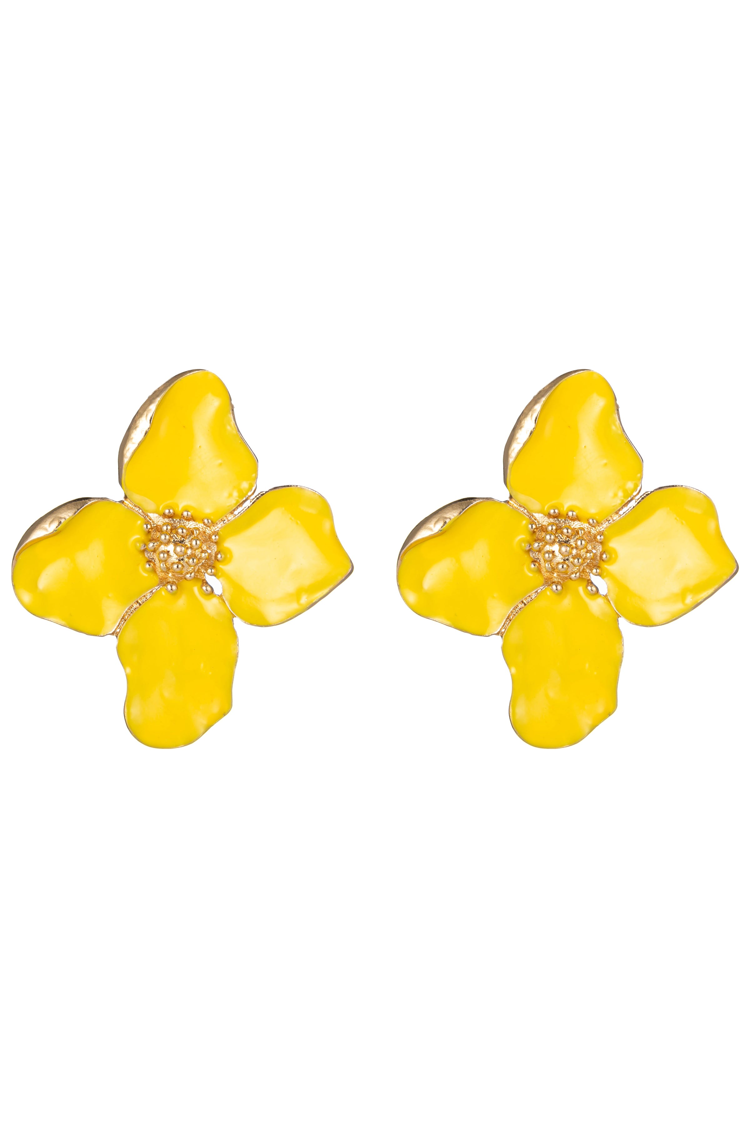 925 Silver Pink Yellow Zig Zag Flower Earrings – Vijayshree Sovani Designs