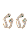 18k gold plated snake cuff earrings.