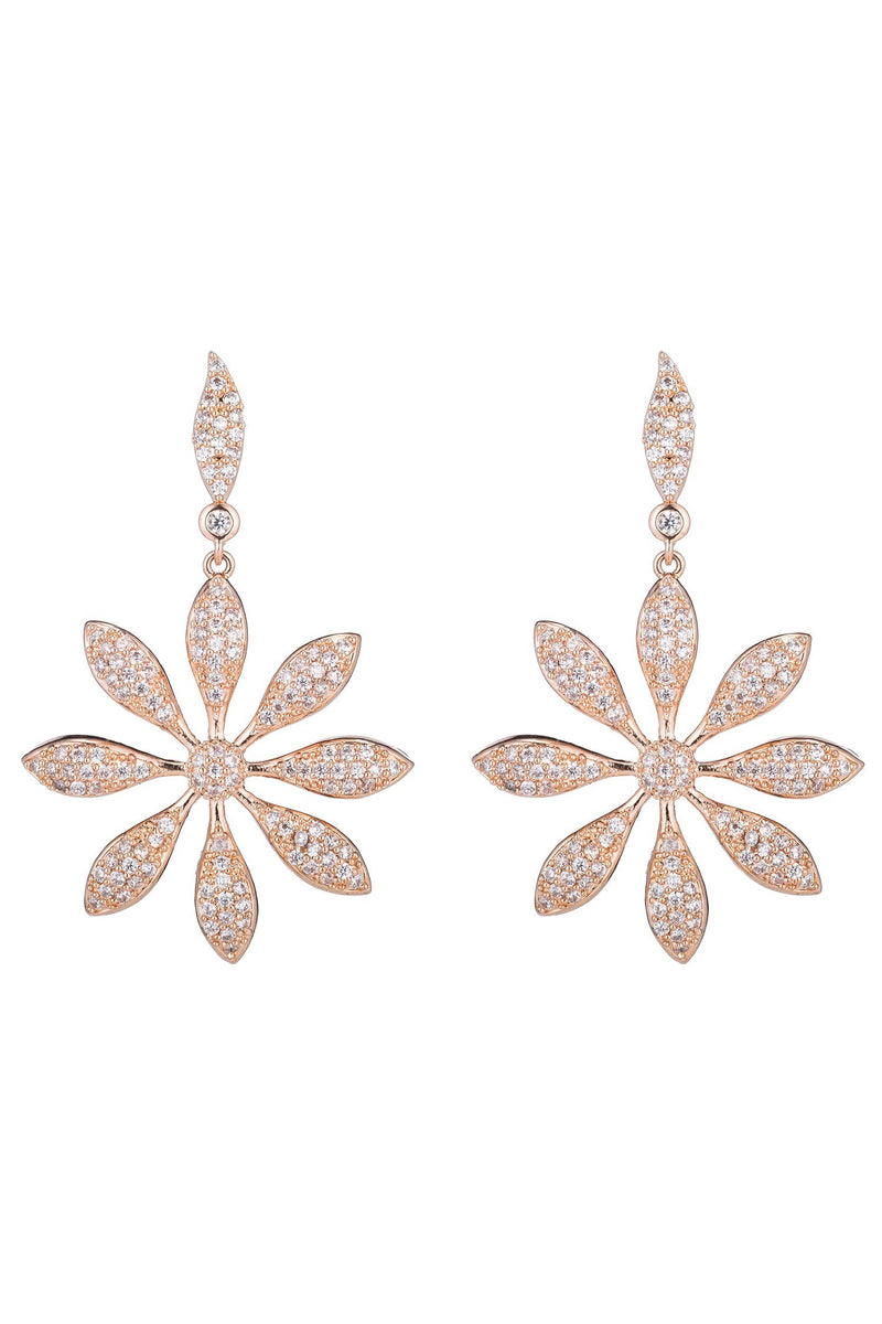 Avery Cubic Zirconia Flower Earrings