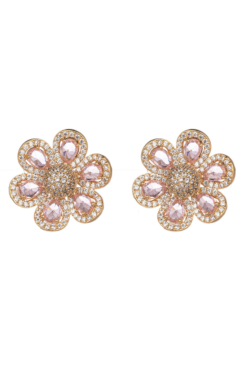 Charlotte Pink CZ Statement Earring