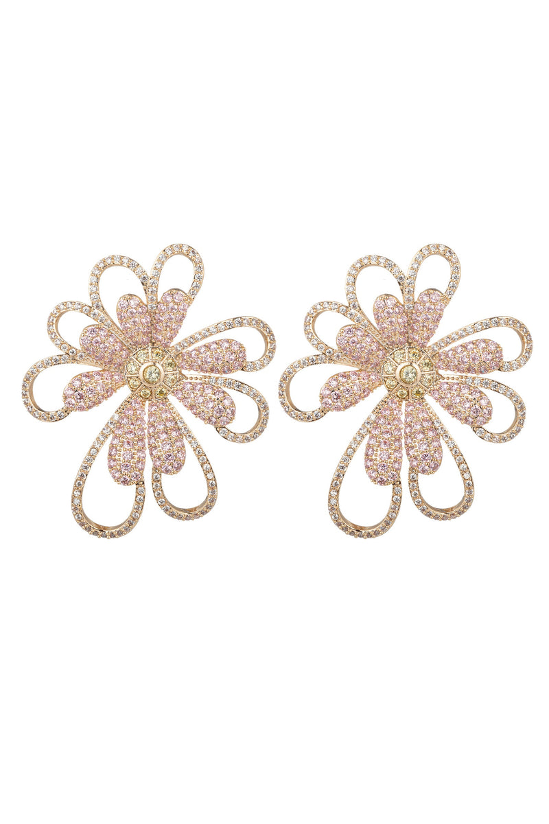 Amelia CZ Flower Dangle Earring