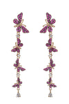 Sienna 18K Gold Plated Pink Cubic Zirconia Butterfly Earrings: Fluttering Beauty for Your Ears.