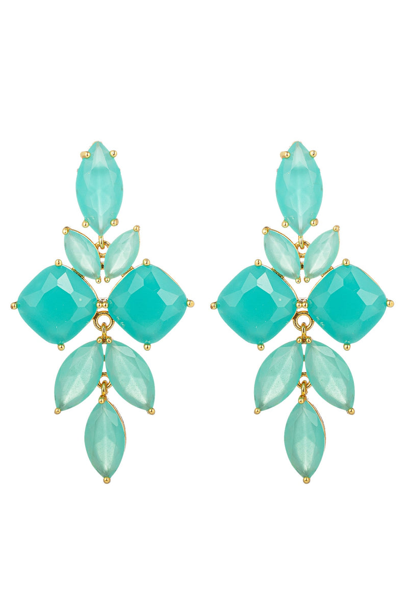Ocean Blue CZ Statement Earring