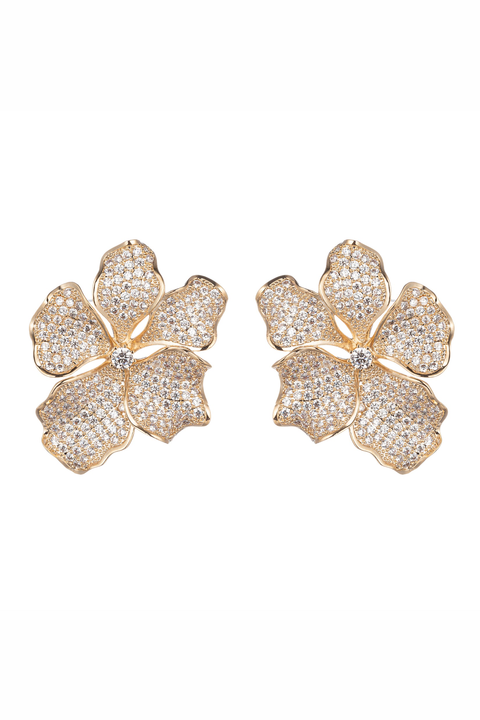 Harper CZ Flower Earrings