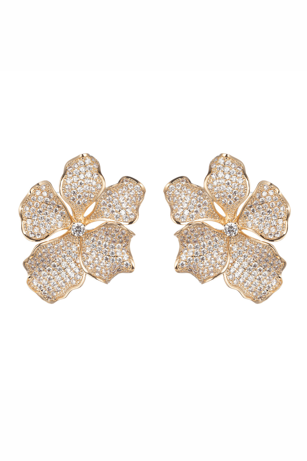 Harper CZ Flower Earrings