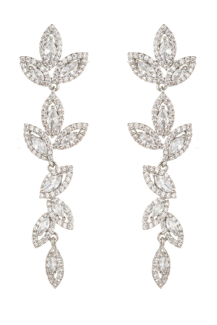 Tara CZ Clear Drop Earrings