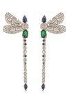 Dragonfly Green Drop Earring