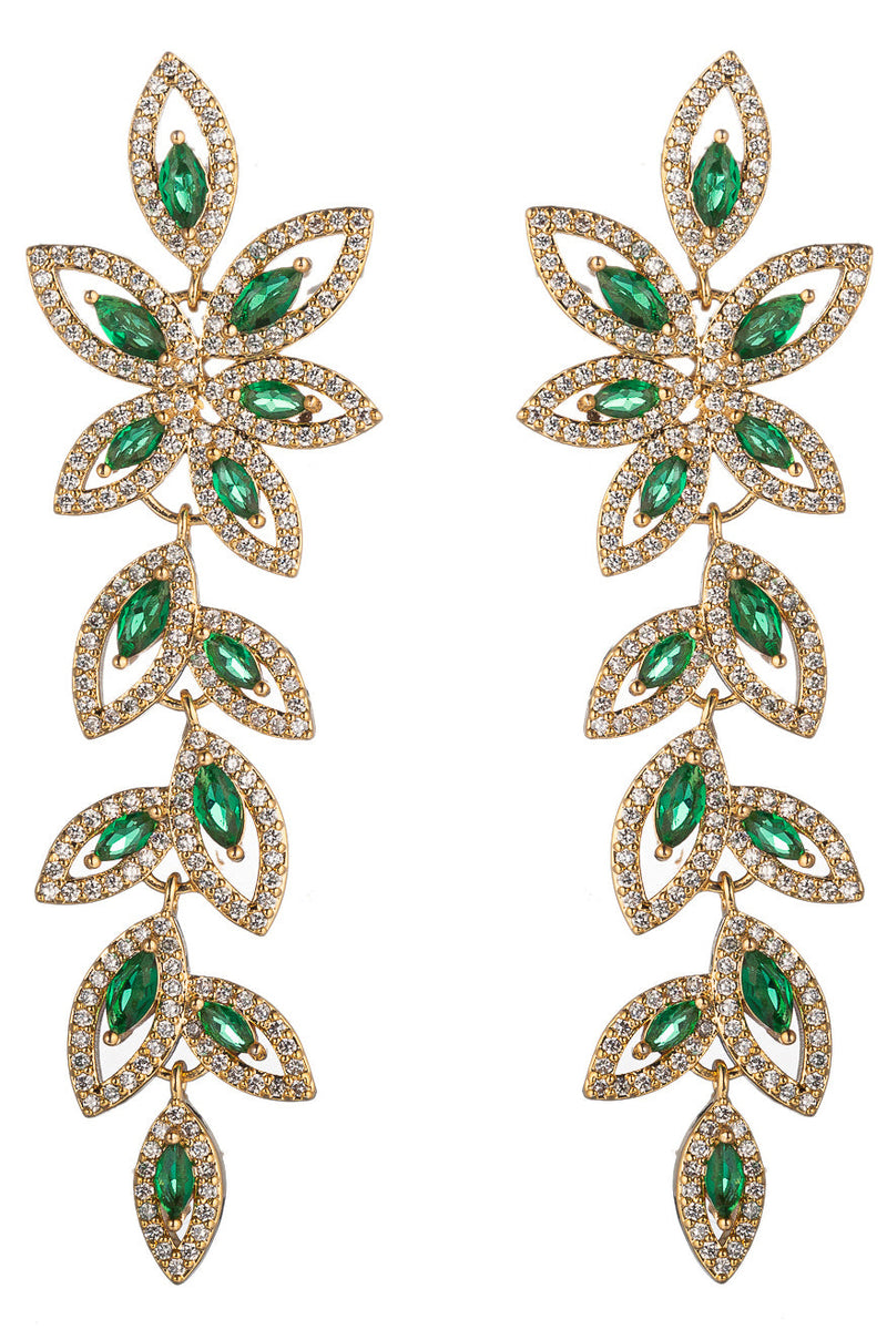 Gianna Green Leaf Earring