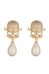 Double Skull CZ Statement Earring