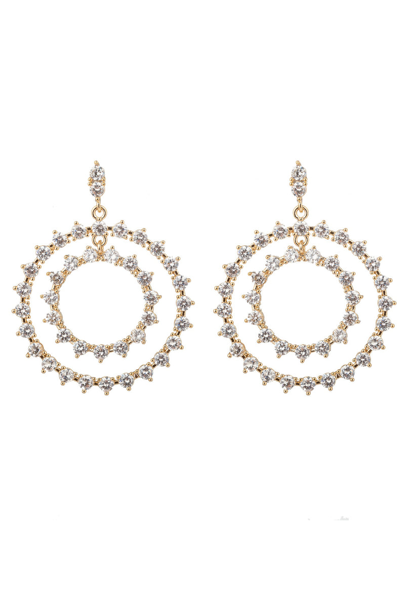 Elanor Double Loop CZ Earring