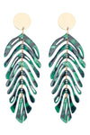 Dark Leaf Statement Earrings