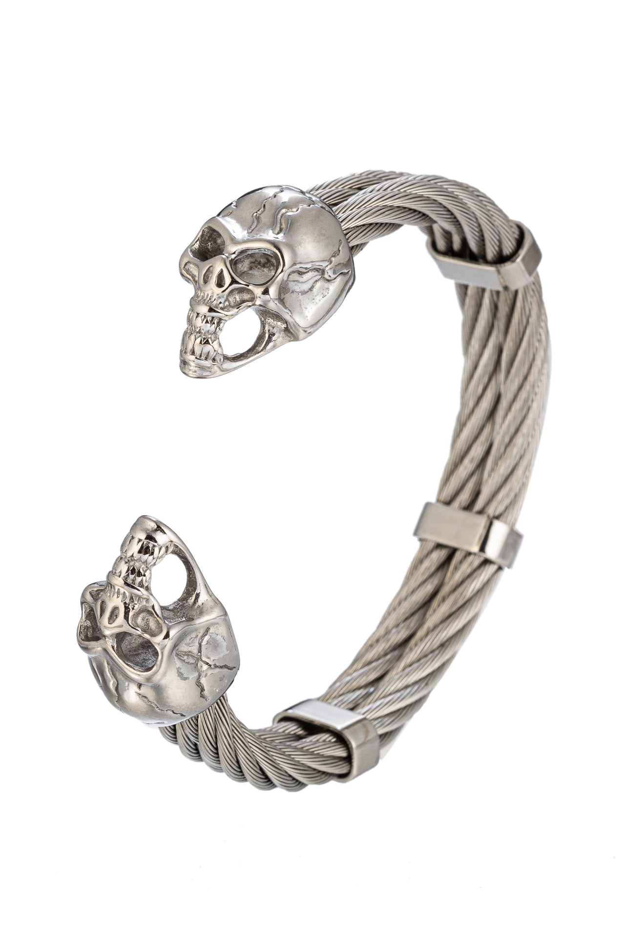 Buy Silveralexa Sterling Silver Skull Bracelet Chain Toggle Bone Closure  Full Jaw Skulls Online in India - Etsy