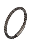 Black tone titanium braided bracelet.