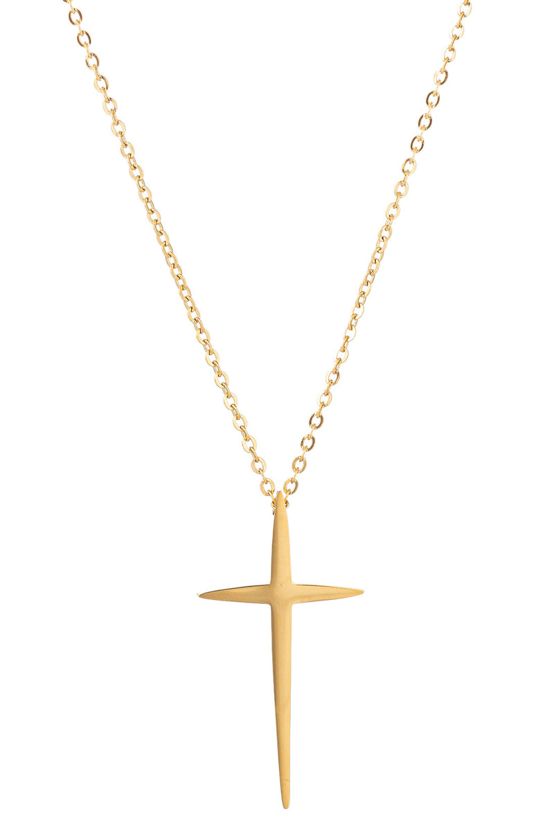 Double Cross Pendant Necklace