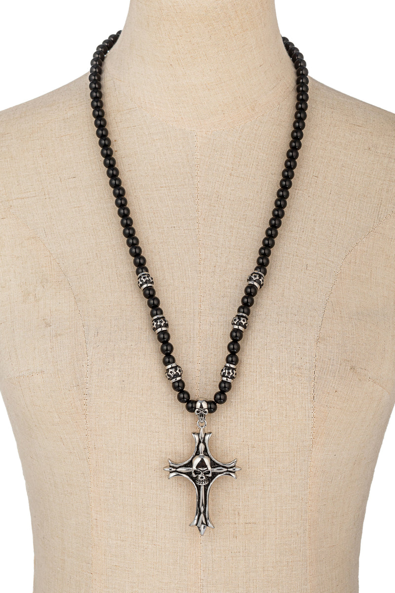 Cross & Skull Pendant Necklace