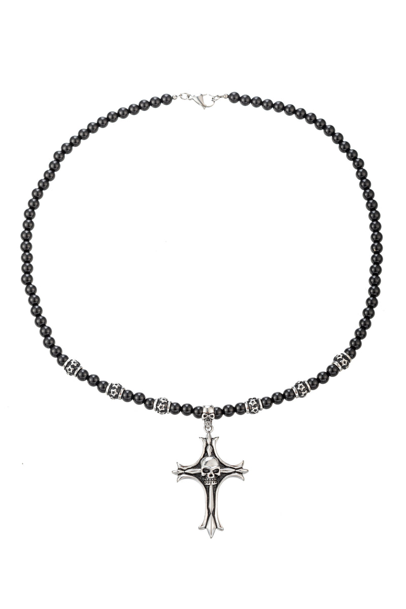 Cross & Skull Pendant Necklace