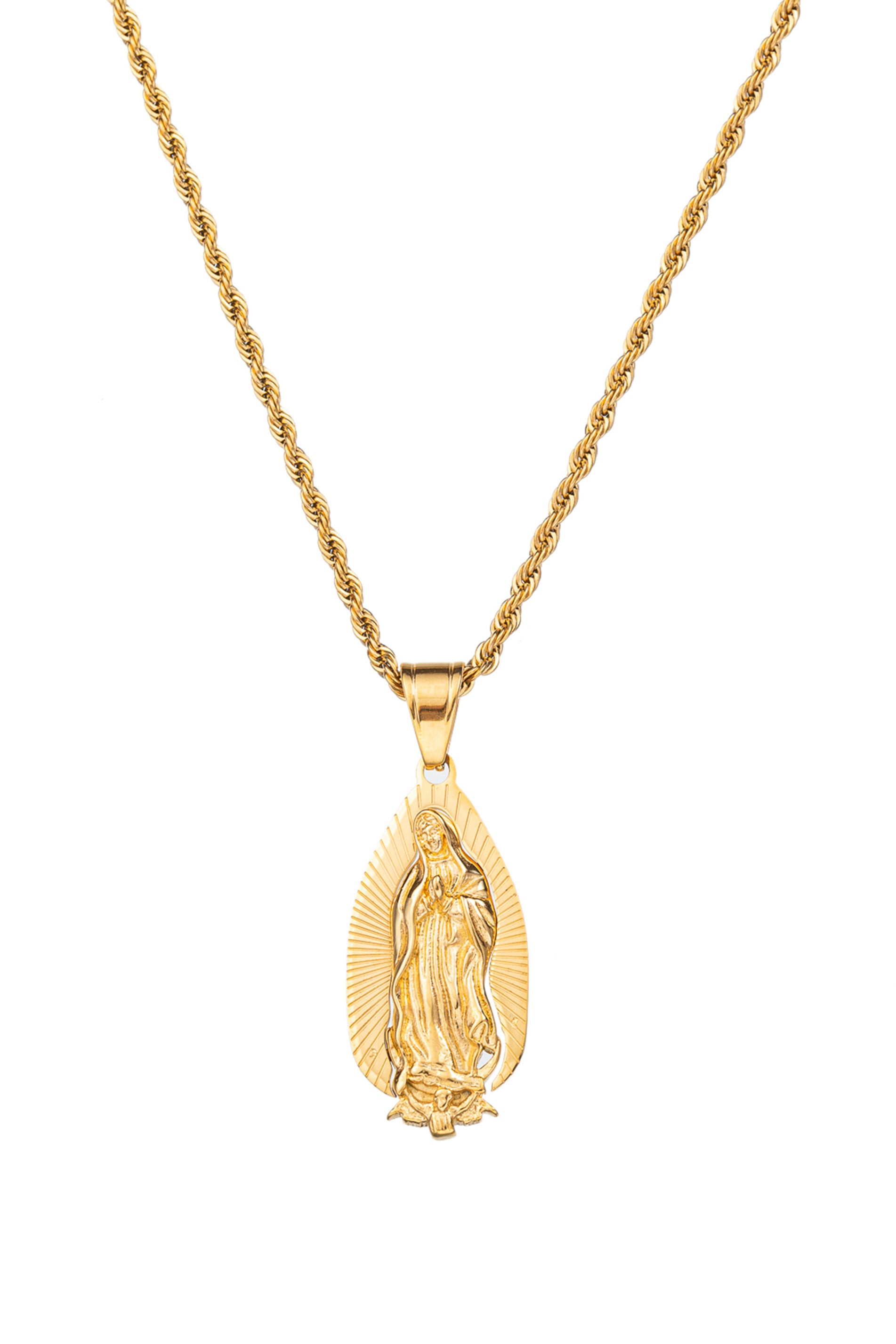 Vintage Stainless Steel Virgin Mary Gold Coin Pendant Necklace For Women  And Men Coin Oval Religious Catholic Jewelry Believer From Bestworldd,  $7.33 | DHgate.Com