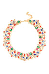 Glass pearl ivy red collar necklace.