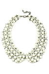 Diana Collar Necklace - Silver Pearl