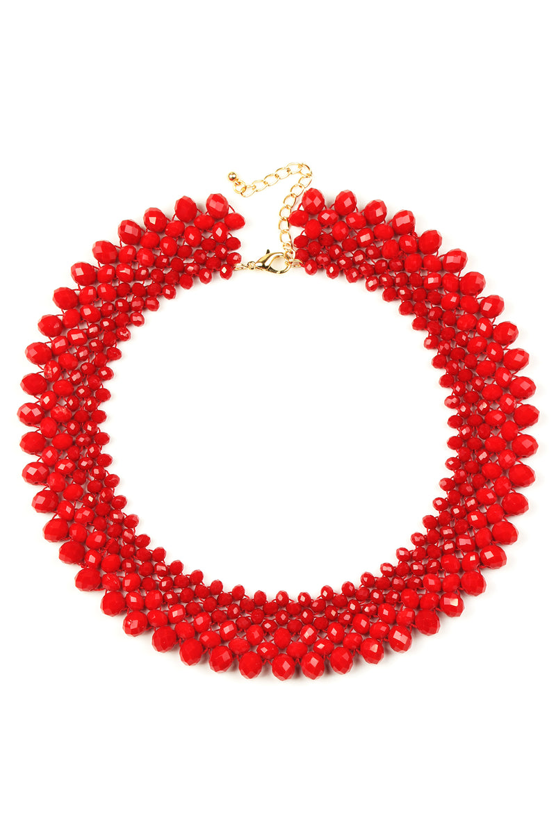 Anita Statement Necklace - Red