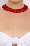 Anita Statement Necklace - Red