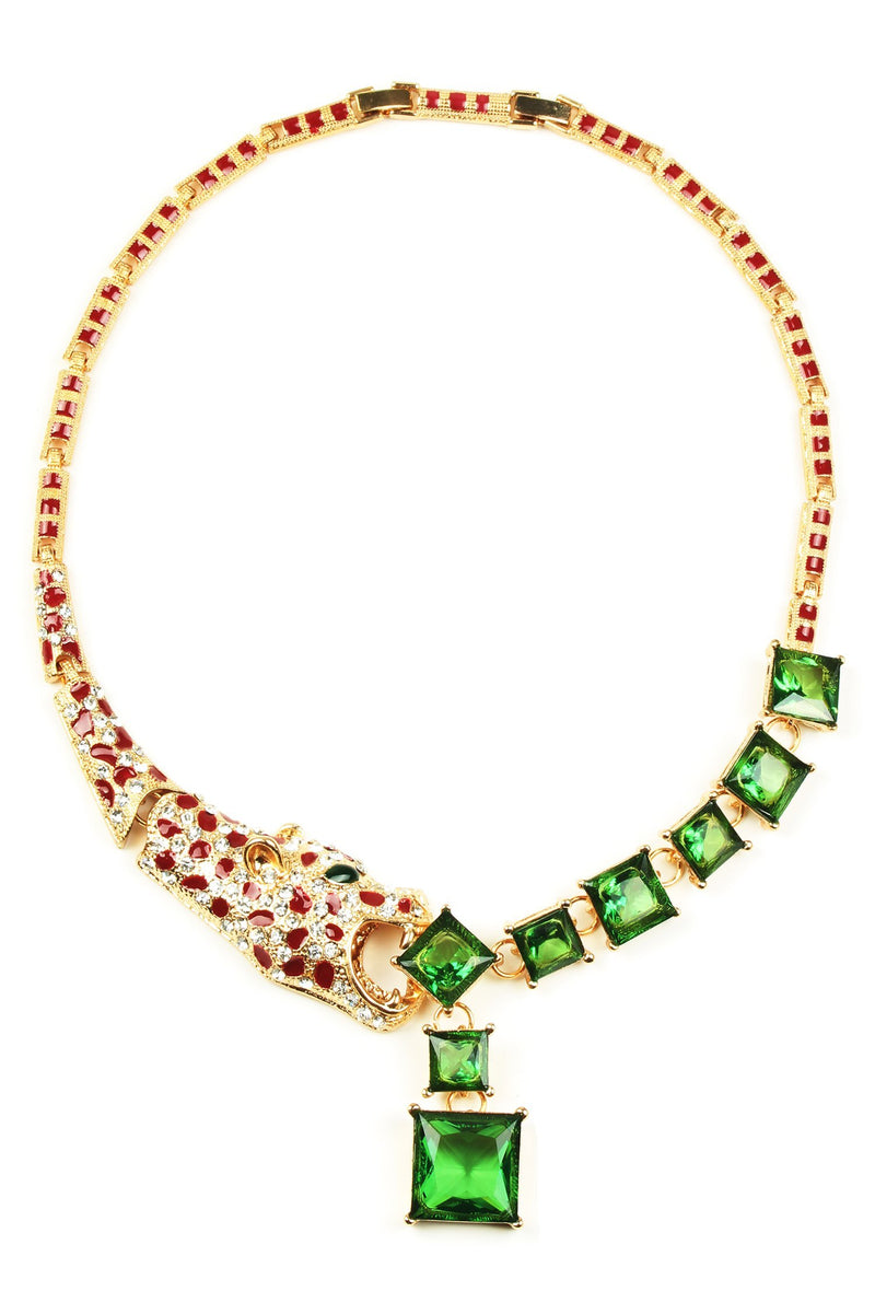 Lynx Necklace - Green