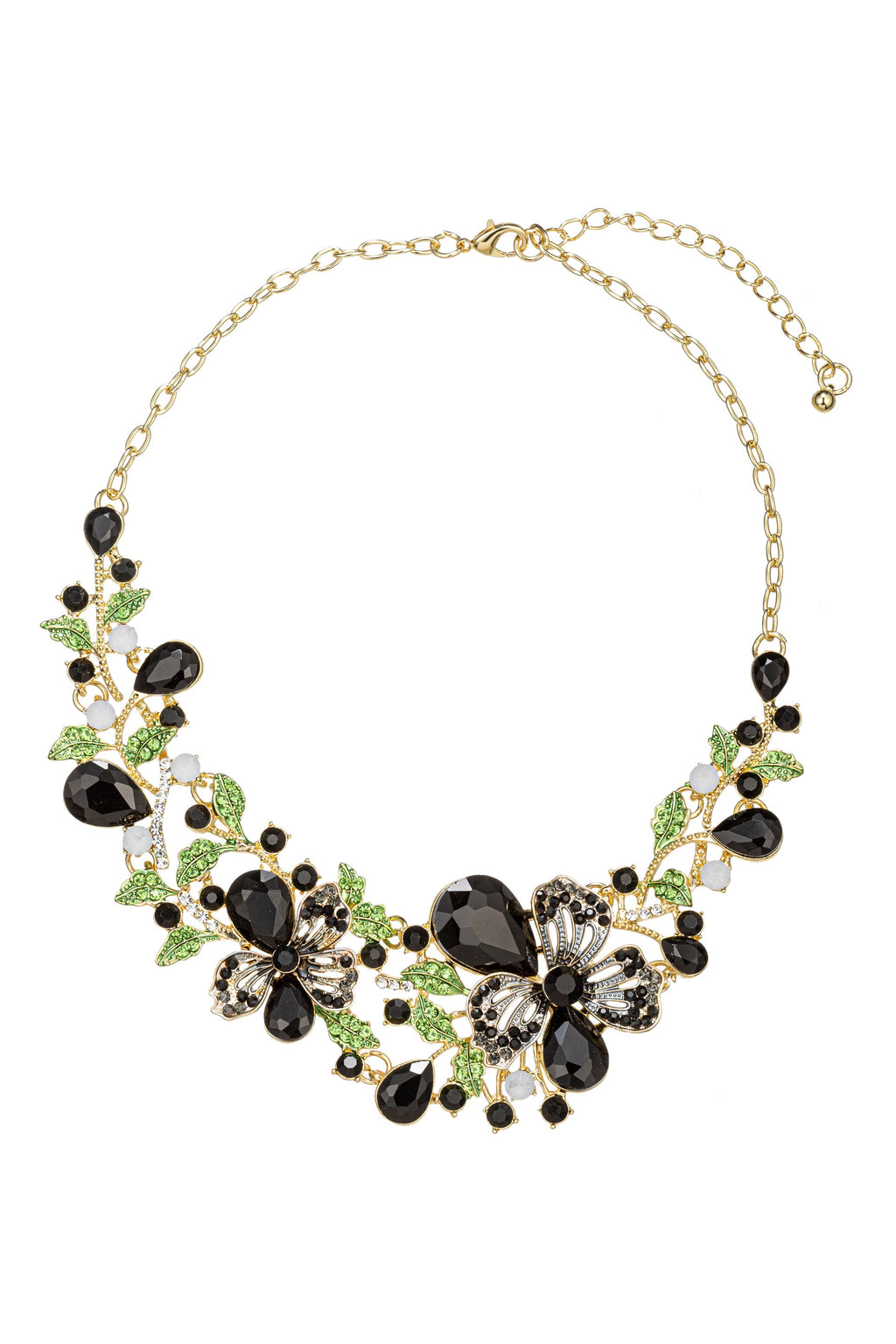 Madison Noir Floral Statement Necklace