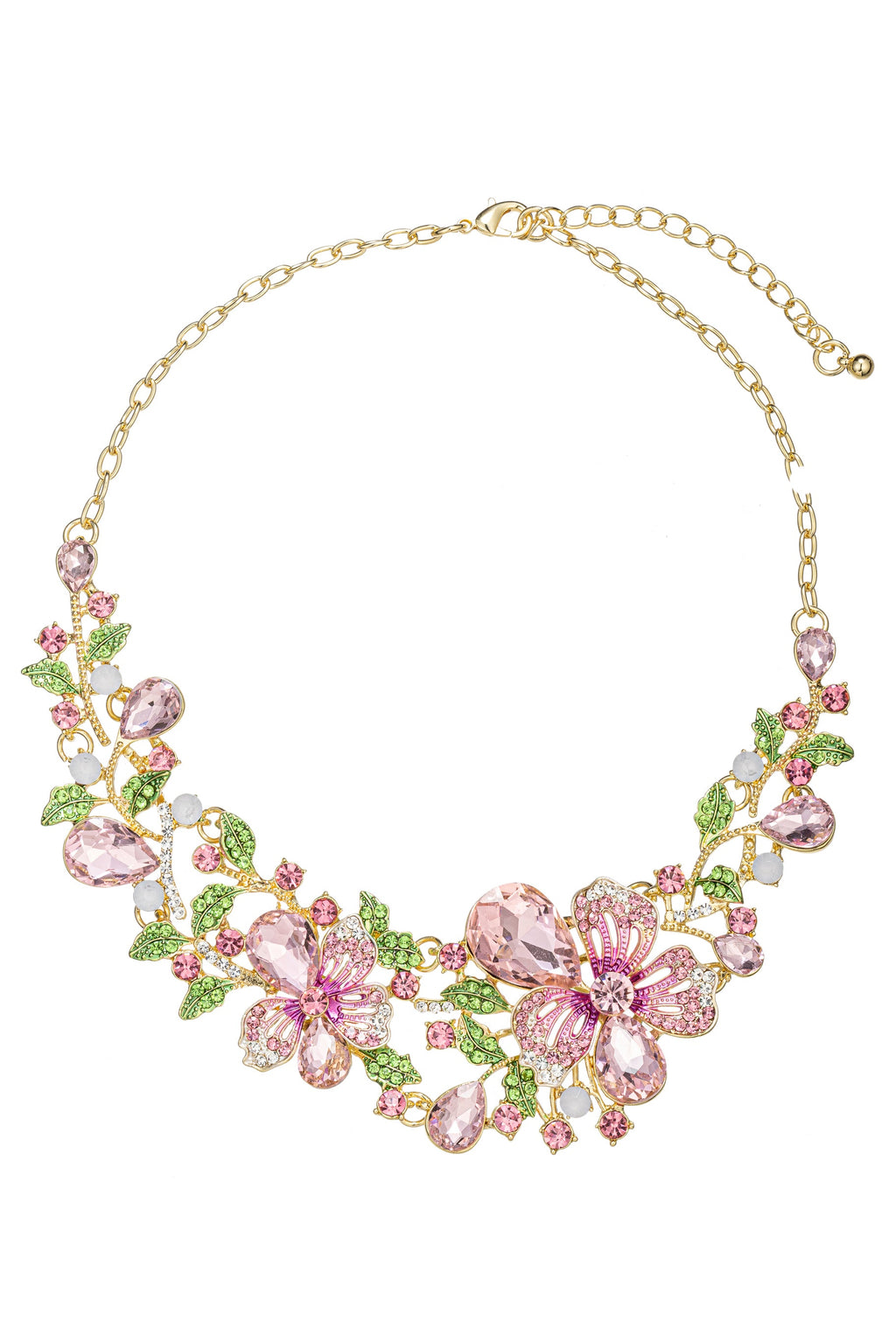 Madison Pink Floral Statement Necklace