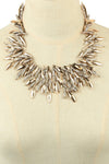 bronze tone collar statement necklace