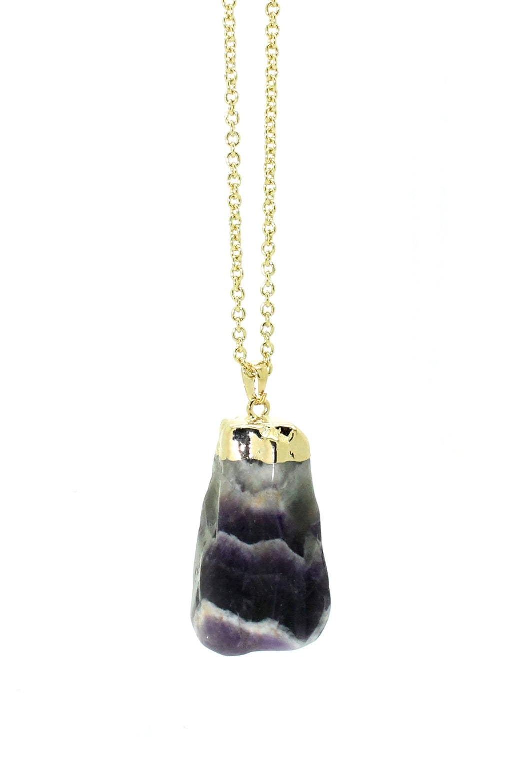 Natural amethyst stone necklace.