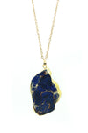 Natural druzy stone necklace.