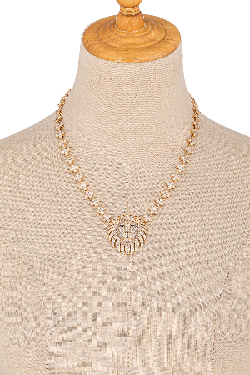 Lion Head Pendant Necklace